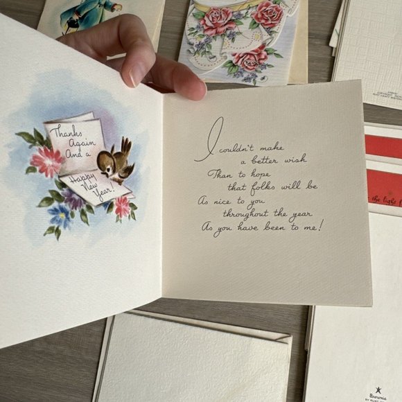 VINTAGE Lot 17 Cards Mixed Occasions Hallmark American Greeting Rust Craft 40s - Picture 13 of 16